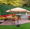 MAURY'S OMBRELLONE DA GIARDINO TONDO 3 MT CON BORDO COLORE ECRÙ TUBO Ø 40 MM