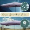 MAURY'S OMBRELLONE DA GIARDINO RETTANGOLARE 3 X 2 MT IN COLORE GRIGIO