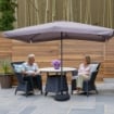 MAURY'S OMBRELLONE DA GIARDINO RETTANGOLARE 3 X 2 MT IN COLORE GRIGIO