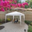 MAURY'S GAZEBO QUADRATO 3 X 3 MT IN COLORE BIANCO