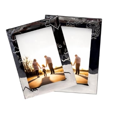 MA MAISON SET 2 PORTAFOTO ARTEMIDE COLORE ARGENTO CON APPOGGIO FANTASIE ASSORTITE 10X15 CM OKX