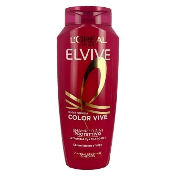 L'OREAL PARIS ELVIVE NUOVA FORMULA SHAMPOO 2 IN 1 PROTETTIVO CON VITAMINA C + FILTRO UV PER CAPELLI COLORATI E MECHES 250 ML OKX