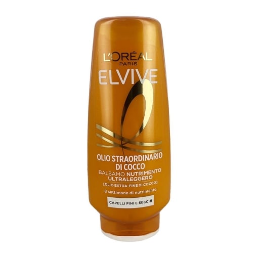 L'OREAL PARIS ELVIVE BALSAMO NURTIMENTO ULTRALEGGERO CON OLIO EXTRA-FINE DI COCCO 8 SETTIMANE DI NUTRIMENTO PER CAPELLI FINI E SECCHI 200 ML OKX