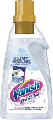 VANISH OXI ACTION BIANCO SPLENDENTE ANTI-GRIGIO ELIMINA LE MACCHIE A 20°C E RIPRISTINA I BIANCHI 750 ML OKX