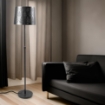 PIANTANA NERFIO LAVORATA COLORE NERO 35X35X173H CM CON PAINTANA REGOLABILE IN ALTEZZA OKX