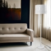 PIANTANA NERFIO LAVORATA COLORE BIANCO 35X35X173H CM CON PAINTANA REGOLABILE IN ALTEZZA OKX