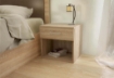COMODINO IN LEGNO TRUCIOLARE BILAMINATO CON UN CASSETTO COLORE QUERCIA CHIARO CM 44,5 X 35 X 43,5 H OKX