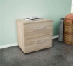 COMODINO IN LEGNOTRUCIOLARE BILAMINATO COLORE LEGNO CHIARO CM 44,5 X 35 X 43,5 H OKX