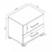 COMODINO IN LEGNOTRUCIOLARE BILAMINATO COLORE LEGNO CHIARO CM 44,5 X 35 X 43,5 H OKX