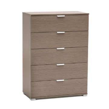 CASSETTIERA IN LEGNO TRUCIOLARE BILAMINATO COLORE ROVERE GRIGIO CON 5 CASSETTI 75 X 38 X H103 CM OKX