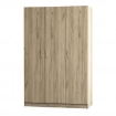ARMADIO A 3 ANTE IN LEGNO TRUCIOLARE BILAMINATO COLORE MARRONE CM120X46X190 H OKX