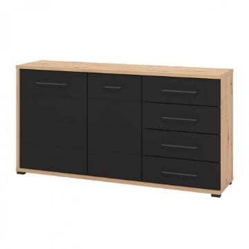 MOBILE CREDENZA IN LEGNO TRUCIOLARE BILAMINATO COLORE ANTRACITE CM 161,5 X 40 X 84 H OKX
