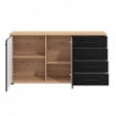 MOBILE CREDENZA IN LEGNO TRUCIOLARE BILAMINATO COLORE ANTRACITE CM 161,5 X 40 X 84 H OKX