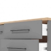MOBILE MULTIUSO CREDENZA E CASSETTIERA IN LEGNO TRUCIOLARE BILAMINATO COLORE GRIGIO  CM 161,5 X 40 X 84 H OKX