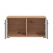 ARMADIETTO IN LEGNO TRUCIOLARE BILAMINATO COLORE ROVERE CHIARO E GRIGIO CM 86,6 X 40 X 456 H OKX