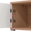 ARMADIETTO IN LEGNO TRUCIOLARE BILAMINATO COLORE ROVERE CHIARO E GRIGIO CM 86,6 X 40 X 456 H OKX