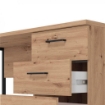 SCRIVANIA IN LEGNO TRUCIOLARE BILAMINATO E METALLO COLORE  ROVERE CHIARO CM 137,5 X 56 X 75 H OKX