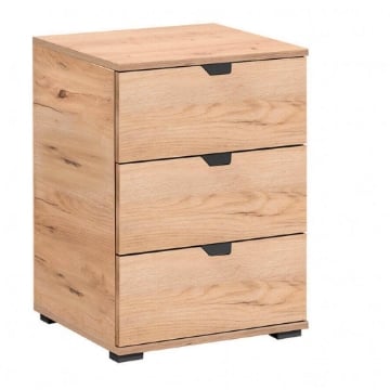  COMODINO IN LEGNO TRUCIOLARE BILAMINATO COLORE ROVERE CHIARO CM 45 X 40 X 63 H OKX