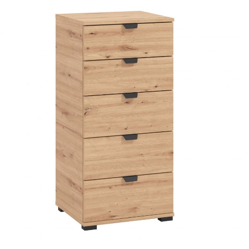 CASSETTIERA IN LEGNO TRUCIOLARE BILAMINATO COLORE ROVERE CHIARO 45X40X95CM OKX