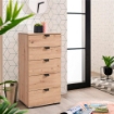 CASSETTIERA IN LEGNO TRUCIOLARE BILAMINATO COLORE ROVERE CHIARO 45X40X95CM OKX
