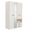 MOBILE ARMADIO COLORE BIANCO OPACO IN LEGNO TRUCIOLARE BILAMINATO CON SPECCHIO E CASSETTIERA CM 127,5 X 55 X 205,5 H OKX