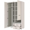 MOBILE ARMADIO COLORE BIANCO OPACO IN LEGNO TRUCIOLARE BILAMINATO CON SPECCHIO E CASSETTIERA CM 127,5 X 55 X 205,5 H OKX