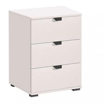 COMODINO IN LEGNO TRUCIOLARE BILAMINATO COLORE BIANCO OPACO CM 45 X 40 X 63 H OKX