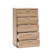 CASSETTIERA IN LEGNO TRUCIOLARE BILAMINATO CON 5 CASSETTI COLORE IN LEGNO CHIARO  60 X 38 X H 103 CM OKX