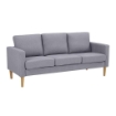 DIVANO A 3 POSTI CON GAMBE IN LEGNO GRIGIO CHIARO 177X73X82CM OKX