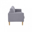 DIVANO A 3 POSTI CON GAMBE IN LEGNO GRIGIO CHIARO 177X73X82CM OKX