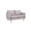 DIVANO A 2 POSTI CON GAMBE IN LEGNO DI COLORE BEIGE 130X84X82CM OKX