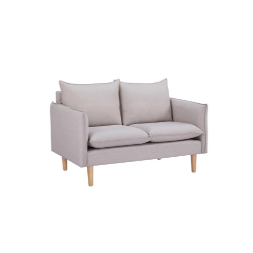 DIVANO A 2 POSTI CON GAMBE IN LEGNO DI COLORE BEIGE 130X84X82CM OKX