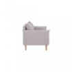 DIVANO A 2 POSTI CON GAMBE IN LEGNO DI COLORE BEIGE 130X84X82CM OKX