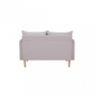 DIVANO A 2 POSTI CON GAMBE IN LEGNO DI COLORE BEIGE 130X84X82CM OKX