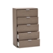 CASSETTIERA IN LEGNO TRUCIOLARE BILAMINATO CON 5 CASSETTI COLORE  ROVERE GRIGIO 60 X 38 X H 103 CM OKX