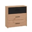 COMÒ IN LEGNO TRUCIOLARE BILAMINATO COLORE ROVERE CHIARO E ANTRACITE CM 80,6 X 33,2 X 80,5 H OKX