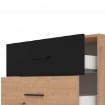 COMÒ IN LEGNO TRUCIOLARE BILAMINATO COLORE ROVERE CHIARO E ANTRACITE CM 80,6 X 33,2 X 80,5 H OKX