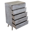 CASSETTIERA IN LEGNO CON 5 CASSETTI COLORE TORTORA 60X40X95CM OKX