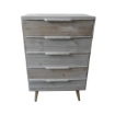 CASSETTIERA IN LEGNO CON 5 CASSETTI COLORE TORTORA 60X40X95CM OKX