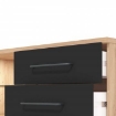 MOBILE PORTA TV IN LEGNO TRUCIOLARE BILAMINATO COLORE ROVERE CHIARO E ANTRACITE CM 161,5 X 40 X 65 H OKX