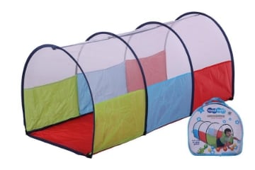 ARCO TUNNEL GIOCO PER BAMBINI COLORATO PRATICO E LEGGERO 125X52X55 CM IDEALE PER BAMBINI DAI 9 MESI IN SU 