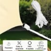 VELA OMBREGGIANTE QUADRATA MT.3X3 COLOR ECRU IDROREPELLENTE 