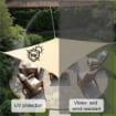 VELA OMBREGGIANTE QUADRATA MT.3X3 COLOR ECRU IDROREPELLENTE 