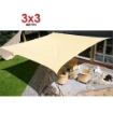 VELA OMBREGGIANTE QUADRATA MT.3X3 COLOR ECRU IDROREPELLENTE 