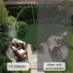 VELA OMBREGGIANTE QUADRATA MT 3X3 COLOR VERDE IDROREPELLENTE 