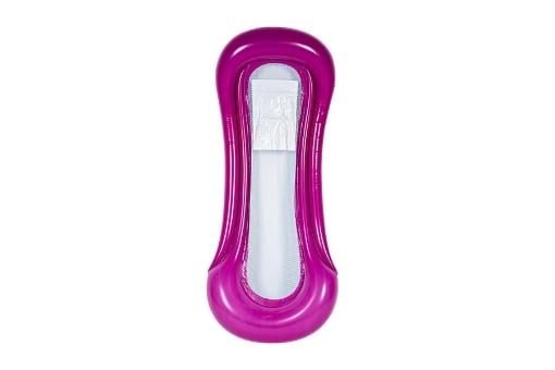 MATERASSINO GONFIABILE DA MARE O PISCINA RETTANGOLARE STONDATO VIOLA CON RETE INTERNA 0.2 MM - 160X60 CM 