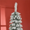 Albero di Natale Innevato a 3 Sezioni con 490 Rami in Metallo e Plastica, 54x54x210 cm, Verde