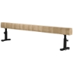HOMCOM TRAVE GINNASTICA ARTISTICA DA CASA CON ALTEZZA REGOLABILE, RUOTE E PIEDINI ANTISCIVOLO, PER BAMBINI DA 3-12 ANNI, 226X31X59CM, MARRONE
