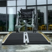 Rampa per Sedia a Rotelle Pieghevole e Antiscivolo in Alluminio, 152x73cm, CapacitÓ 272kg