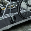 Rampa per Sedia a Rotelle Pieghevole e Antiscivolo in Alluminio, 152x73cm, CapacitÓ 272kg